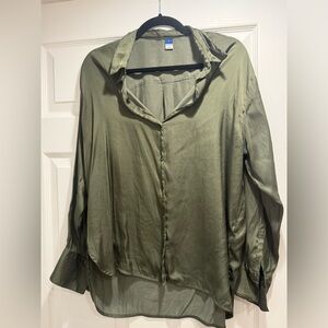 Old Navy Olive Button Down Shirt